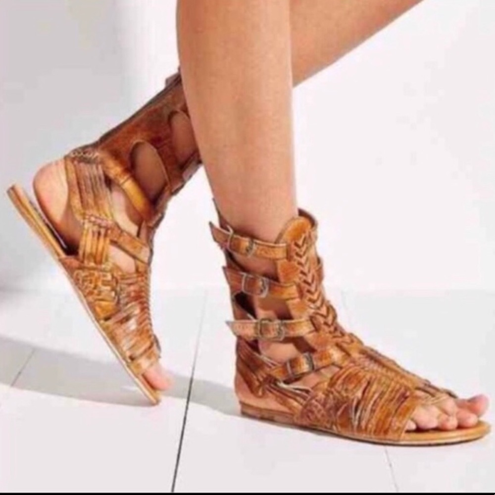 Brown leather Bed Stu sandals from Free People/UO